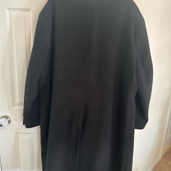 Men's Black Overcoat - Picture 2 of 4